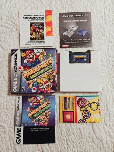 Mario Party Advance Damaged Box & New Poster CIB Nintendo Game Boy Advance Game