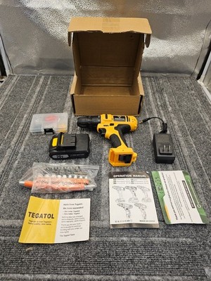 TEGATOL CD-20AN Cordless Drill Handheld Screwdriver YELLOW 20V 35NM