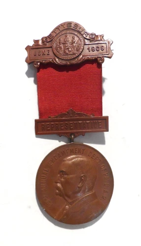 GREAT 1909 Gettysburg 43rd GAR Representative Medal! A Beauty!! L@@K!