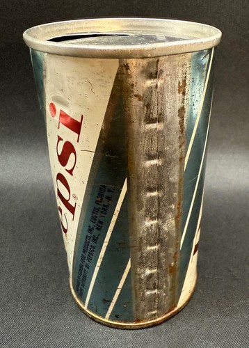 Vintage 1960's Pepsi Cola Can Metal with pull Tab Bottle Top Logo Eustis Florida - Picture 4 of 7