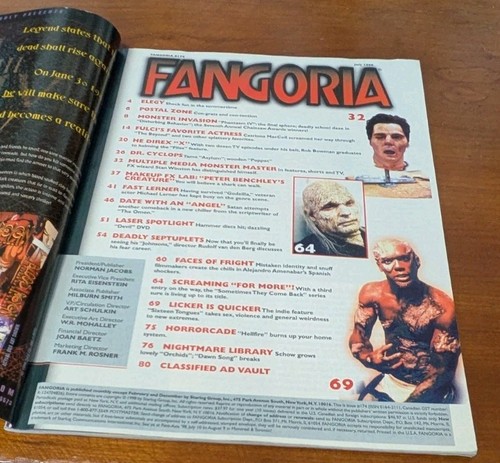 Fangoria Magazine July #174 Quentin Tarantino The Beyond X Files Stan Winston - Imagen 11 de 13
