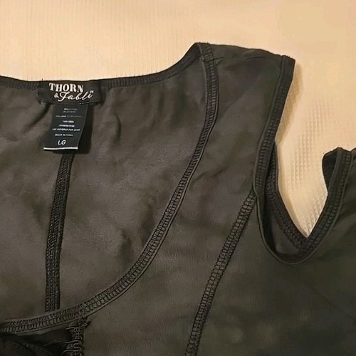 Corsetto donna Thorn & Fable verde scuro tie-dye stringato spalle fredde grande - Foto 3 di 13