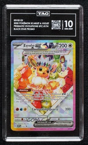 Eevee ex Pokémon Scarlet & Violet Black Star Promo TAG 10 GEM MINT