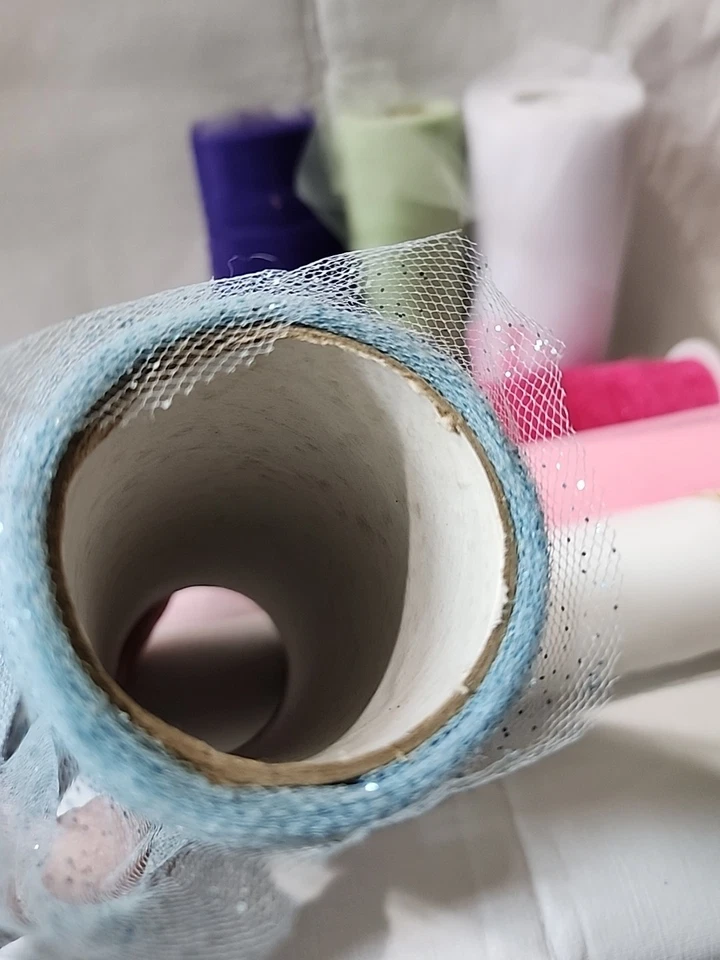 Paquete variado de tela de red de tul para proyectos hágalo usted mismo multicolor Foto 3 de 4