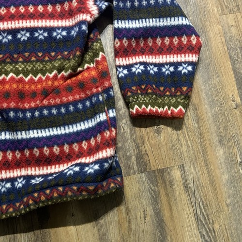 Vintage 90's Alfred Dunner Geometric Floral Aztec Full Zip Up Fleece Size Large - Picture 5 of 15