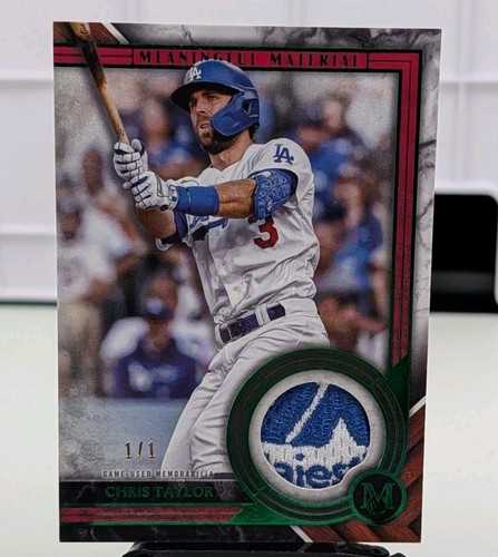 2022 Topps Museum Collection Chris Taylor Emerald Meaningful Material Relic 1/1 - Bild 1 von 7