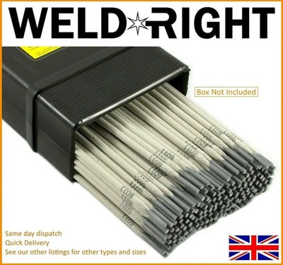 Weld Right  309L-16 Edelstahl Lichtbogen Schweißelektroden Stäbe 2,5 mm 10-100 Stab