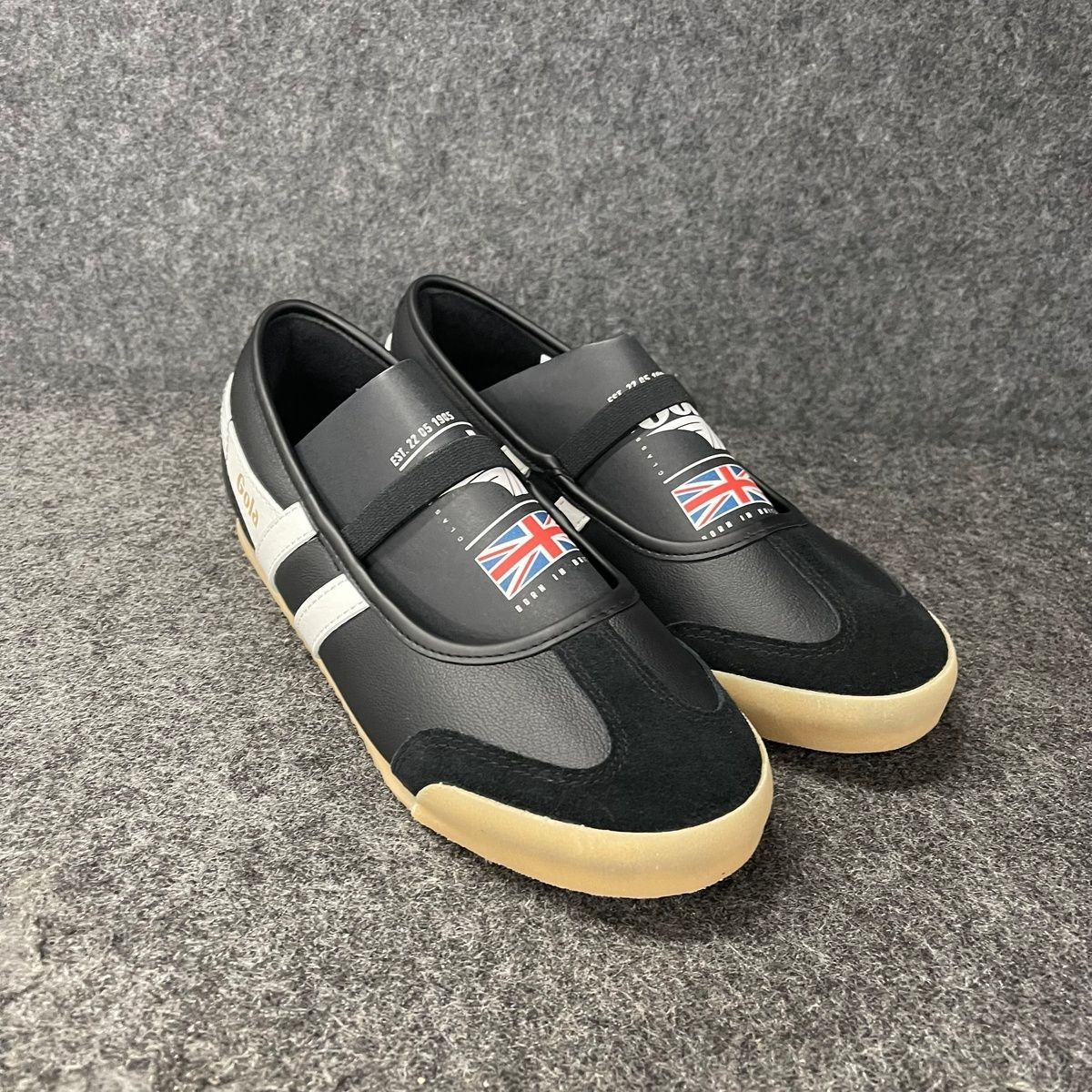 Tenis de ballet GOLA Celestra para mujer talla 6,5 negro/blanco/goma