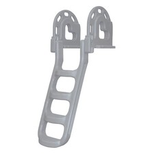 20-1/2" H Polyethylene 4-Step Flip-Up Roto Molded Stand-Off Dock Ladder