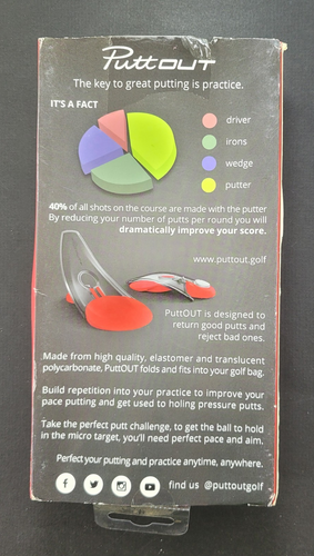 Puttout Pressure Putt Trainer Red - Picture 2 of 3
