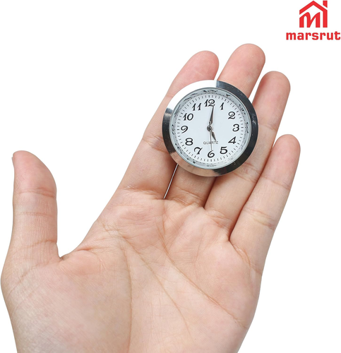 2PCS Mini Orologio Inserto di Ricambio, 35mm Fit, Numeri Romani Quarzo con Argento B - Foto 3 di 9