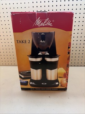 Melitta Take 2 Dual Travel Mug Coffee Maker ME2DTMB New in Box