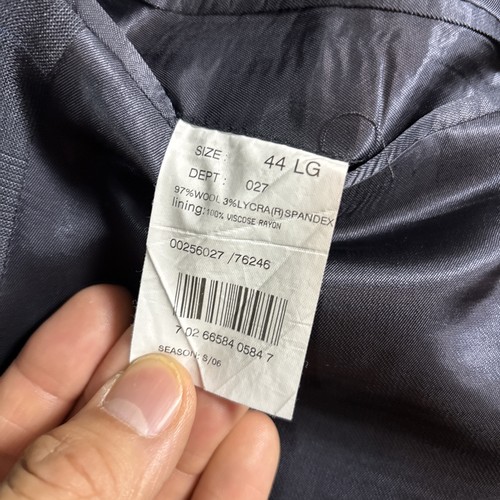 Brooks Brothers Blazer Sport Mantel Herren 44 L grau Wolle Glen kariert - Bild 10 von 10