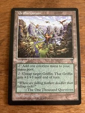 MTG Griffin Canyon Visions Near Mint NM Regular Vintage Old School Magic