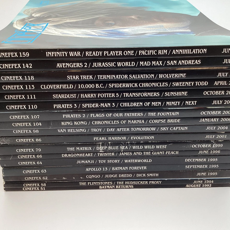 Lot of 17 Cinefex Magazine Back Issues – Classic VFX Film History Collection Foto 3 de 4