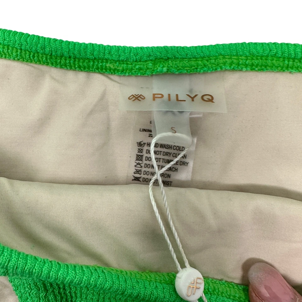 Pily Q женщин Sz маленький киви риф кольцо стороны два изделия бикини купальник зеленый новый - Изображение 3 из 4