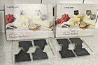 2 x LAKELAND BOXES OF 4 SLATE CHEESE MARKERS WITH CHALK SCRIBER, PARTY BUFFET
