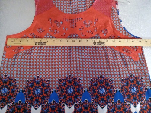 Pale Sky Lace Shoulder Angelyne Stitch Fix Color Button Back Detail Top Size L - Picture 4 of 6