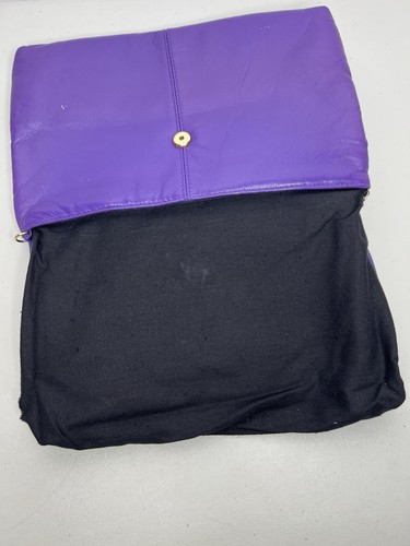 Purple Clutch Bag Unbranded Purse Snap Closure Retro - Picture 10 of 12