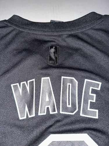 RARE Dwyane Wade Miami Heat Jersey Mens Small #3 NBA Adidas Black Out (E10-19) - Bild 11 von 12