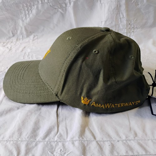 Ama Waterways River Cruise Sombrero Ajustable Correa Verde Gorra de Béisbol Sombrero Nuevo - Imagen 6 de 8