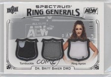 2021 Upper Deck AEW Spectrum Ring Generals Relics 3/50 Dr Britt Baker 0ze5