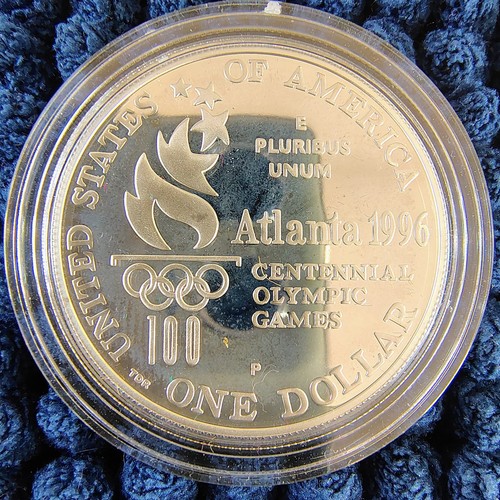 1995 1996-P Proof Atlanta Olympic Silver Commemorative 8 Dollar Set - OGP & COA - Picture 12 of 22
