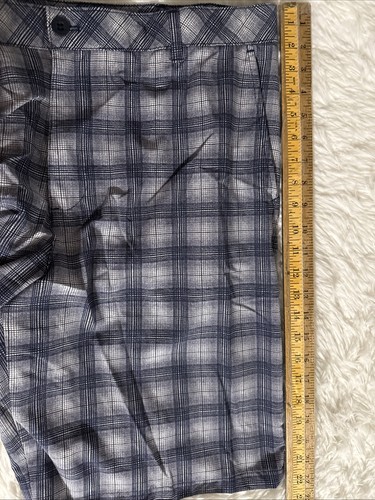 Izod Golf Shorts Men Size 40 Regular Fit Plaid Flat Front Casual Wear Waist Grip - Picture 6 of 9