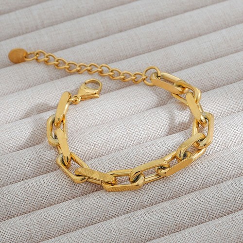 Stainless Steel Gold Chain Bracelet Stainless Steel Hand Chain Gifts - Picture 11 of 14