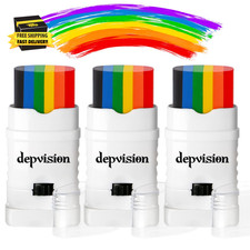 Rainbow Face Paint 3 Pack for LGBTQ Large Size Pride Face Paint LGBT Pride Flag