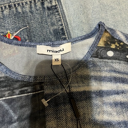 Mini Camisa Miaou Denim Malla Talla XS Minorista $98 - Imagen 4 de 5
