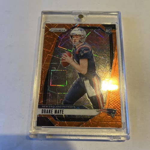 2024 Panini Prism RC Drake Maye Orange Laser Prism. #329