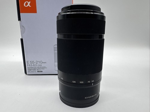 Lente Sony E 55-210 mm f/4,5-6,3 OSS negra SEL55210B con caja original - Imagen 6 de 19