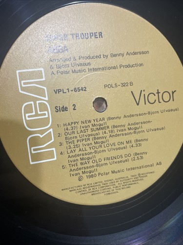 ABBA - Super Trouper 1980 AUS ORIGINAL PRESS VINYL LP RECORD + INNER - Picture 6 of 8