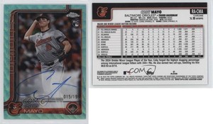 2025 Topps Chrome Rookie Aqua Wave Refractor /199 Coby Mayo #RA-CMA Auto RC