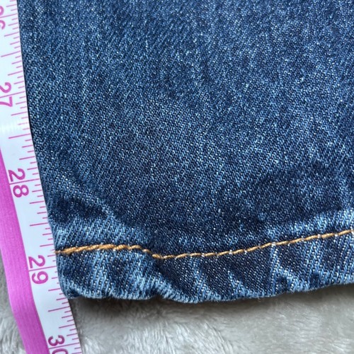 Jeans Levis 505 blu uomo 36x30 denim gamba dritta effetto invecchiato casual lavoro robusto - Foto 15 di 16