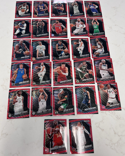 2024-25 Panini Prizm Black RED WAVE 27 CARD LOT VETS RC LEGENDS ONLY RED WAVE