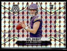 2024 Panini Mosaic Silver Debut Rookie J.J. McCarthy Minnesota Vikings #275