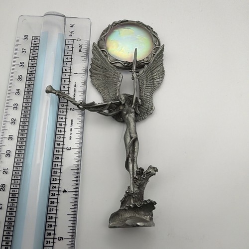 Gallo Pewter Fantasy Hologram Planet Earth Guardian Angel Sword Art Figurine RPG - Picture 17 of 17