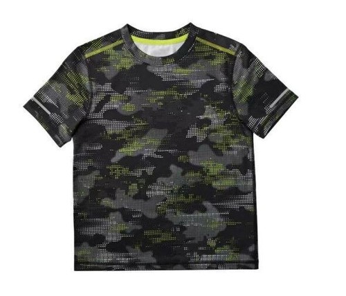 Member's Mark Boy's 2-Pack Active Tees Chartreuse/ Camo, Size 10/12 - Picture 3 of 3