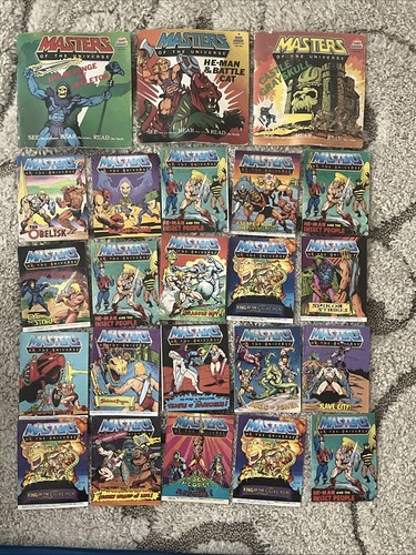 Lot 20 HE-MAN Mini-Comics & 3 Bücher Vintage MOTU Mattel Masters Of The Universe
