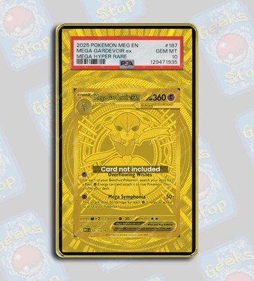 Mega Gardevoir ex Gold Hyper Rare PSA TAG Beckett | Extended Art Display Case fo