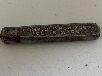 VTG Ice Pick Roanoke Ice & Cold Storage Company Virginia Come See How Ice Made