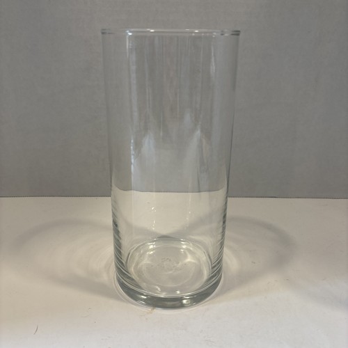 Clear Glass 7.5” Tall Cylinder Vase, Candle Holder, Centerpiece Decor - Picture 2 of 6