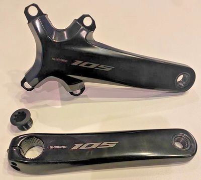 Shimano 105 FC-R7100 12S Crank Arms Length 160mm Black Without