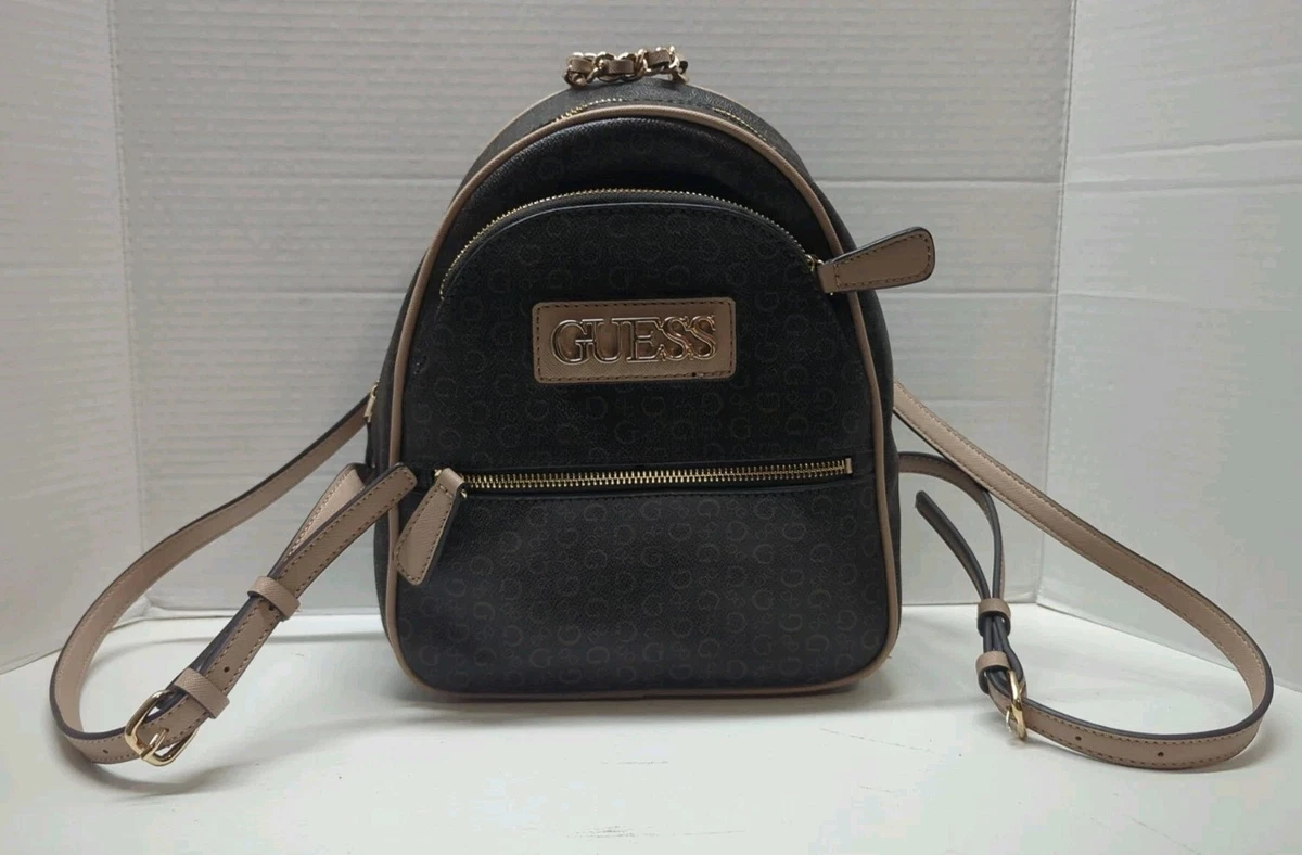 GUESS Brown Logo Backpack Travel School Zip Around Bag NWOT GUESS Backpack Brown Bags & Handbags for Women for sale | eBay main image 2