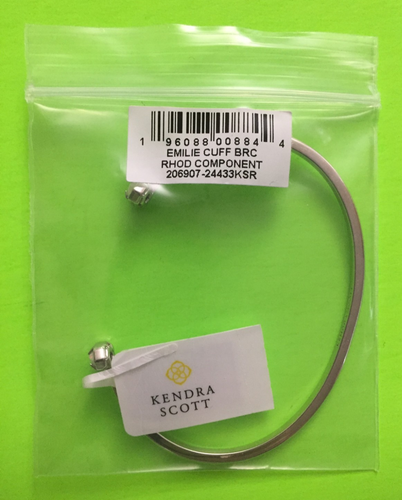 Kendra Scott Emilie Armreif Armband in Rhodium mit Opal Steinen und Staubbeutel & Box - Bild 3 von 12