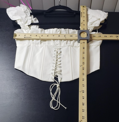 Corsé Europa The Label Top S Blanco MilkMaid Cottagecore Campesino Little Bo Peep - Imagen 10 de 12
