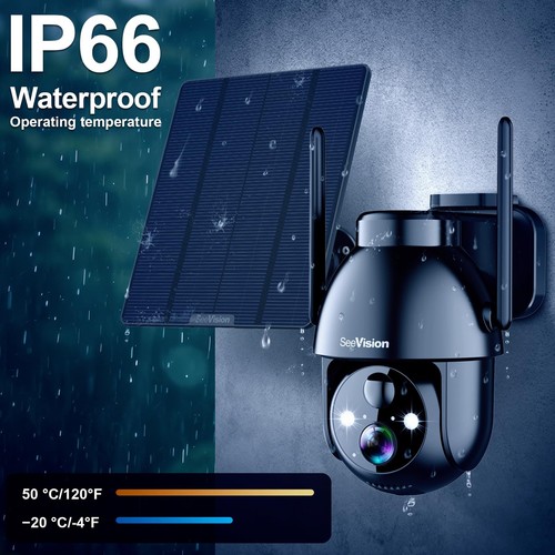 4G LTE Cellular Solar Security Cameras Wireless Outdoor, Solar Powered 3MP Ca... - Picture 6 of 8