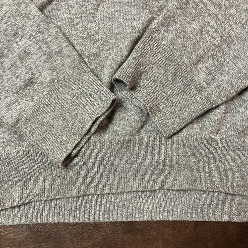 Nordstrom Men’s Shop Medium Gray Cotton Cashmere 1/4 Zip Lightweight Sweater - Picture 2 of 6